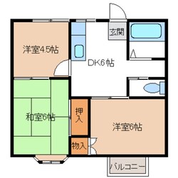 弓木コーポIIIの物件間取画像